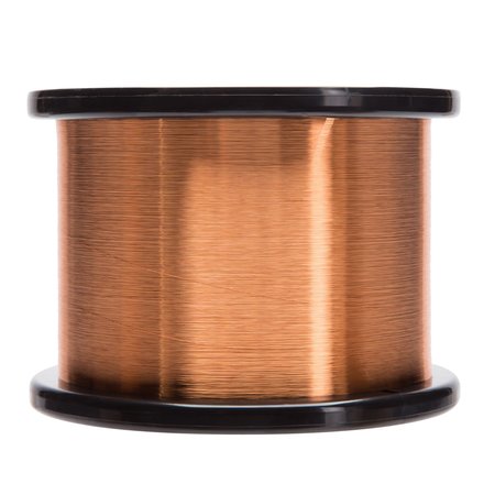 Magnet Wire, Heavy Build Enameled Copper Wire, 38 AWG, 5.0 lb, 96800' Lngth, 0.0049"" Dia, Natural -  REMINGTON INDUSTRIES, 38HNS